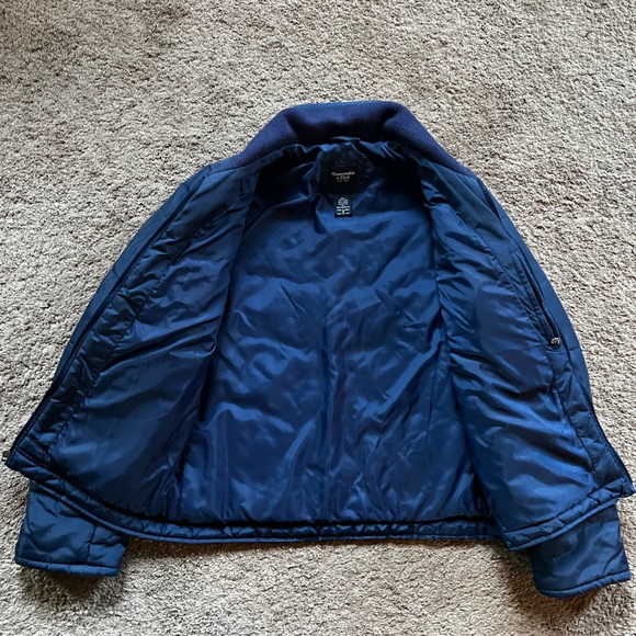 Abercrombie & Fitch Navy Blue Puffer Jacket - Picture 3 of 4